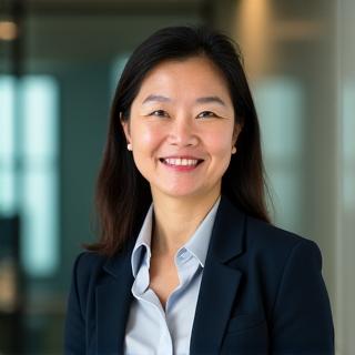 Professional headshot of Ava Chen, a senior corporate lawyer.