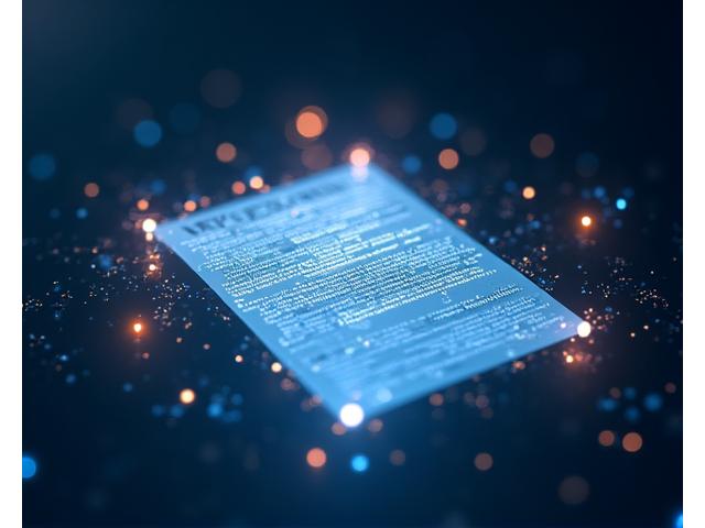 Illustration of a legal document flowing through an AI interface, symbolizing automated contract analysis.