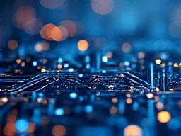 Neon circuit board, symbolizing technology and startup industry.