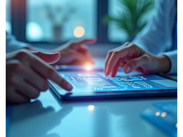 Medical professionals reviewing patient data securely