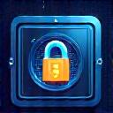 Stylized icon of a secure vault or locked padlock with abstract data, representing trade secret identification and protection.