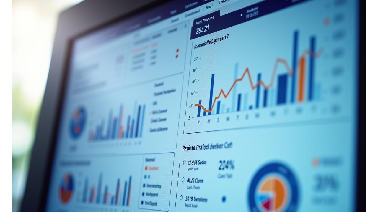 Integrated business intelligence dashboard showing legal KPIs alongside financial metrics.