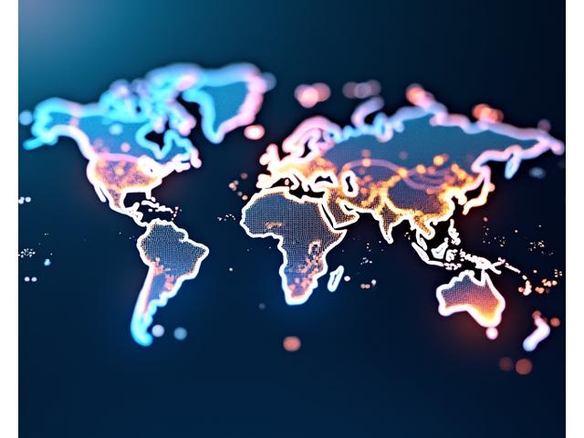 World map with data points indicating legal market trends.