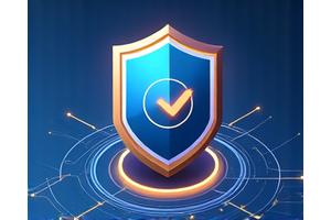 Illustration of a shield icon with integrated data streams, symbolizing automated compliance monitoring and alerts