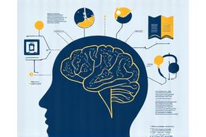 Illustration of a glowing brain icon connected to legal books, symbolizing AI-driven legal research and precedent identification