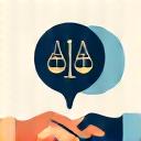 Icon showing two hands meeting, representing negotiation and settlement