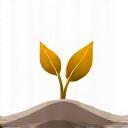 Icon representing a seed growing, for seed round funding